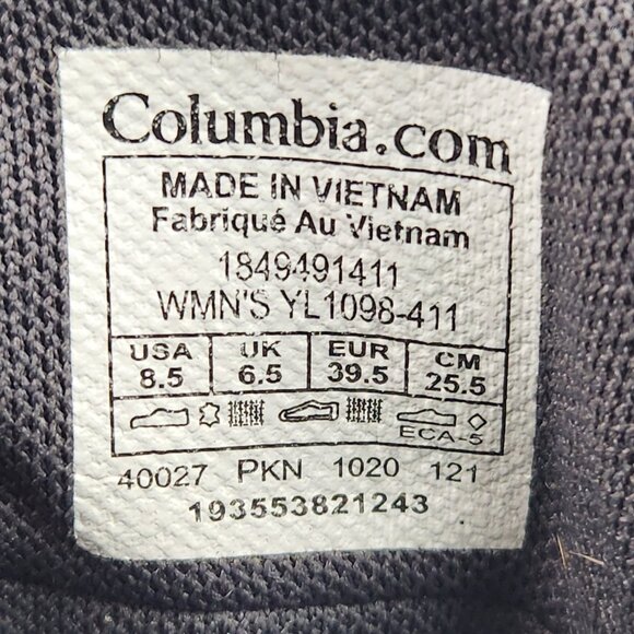 Columbia Armitage Lane Mid Waterproof Women's Sz 8.5 Gray Blue Hiking Ankle Boot - Picture 10 of 10